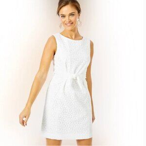 Lilly Pulitzer Clarise Eyelet Sheath Sundress in Resort White Sand